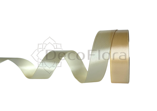 Лента атласная 2,5cm*25ярд - 086 - бежевая 
