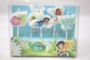 Свеча для торта Дисней Феи (5 штук)