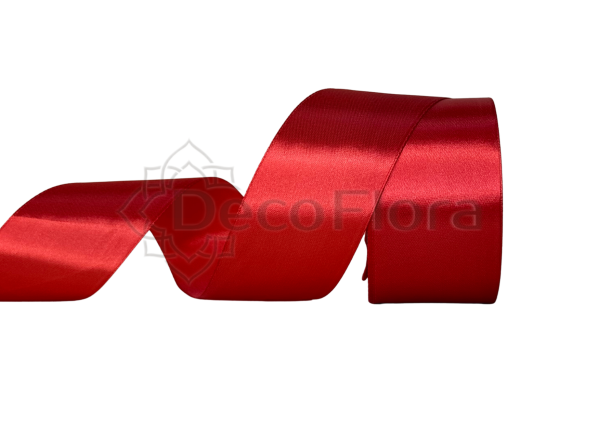 Лента атласная 5cm*25ярд - 026 - красная 