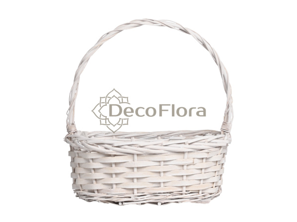 Корзина ивовая d31 h23/33 белая