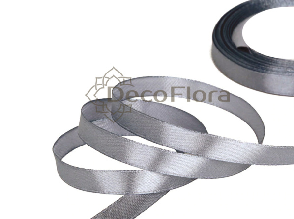Лента атласная 0,6cm*20м - 142 - графит 