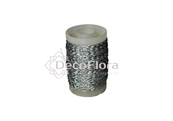 Проволока бульонка 0,3mm 50gr 03-серебро. 
