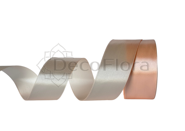 Лента атласная 4cm*25ярд - 007 - персик 