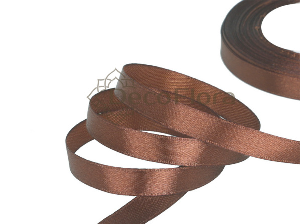 Лента атласная 0,6cm*20м - 078 - кофе с молоком 