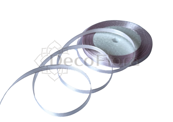 Лента атласная 0,6cm*25ярд - 077 - розовая