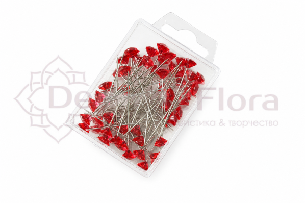 Булавка DIAMOND 50мм, красные