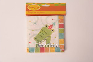Салфетки 33*33см Весёлый зоопарк (20 штук)