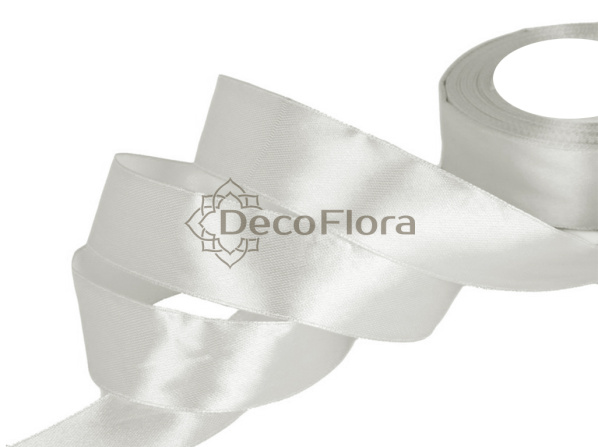 Лента атласная 5cm*20м - 1001 - белый 