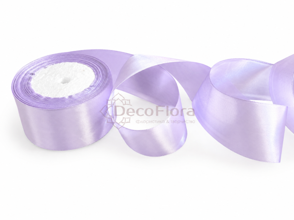 Лента атласная 5cm*25ярд светлая орхидея 