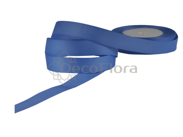 Лента репсовая 2cm*20м - 1053 - темно-голубая