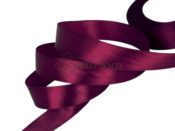 Лента атласная 2,5cm*20м - 1036 - темно-бордовый
