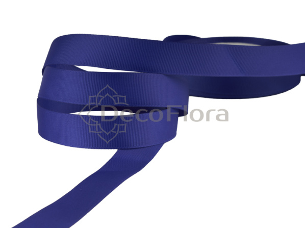 Лента репсовая 2cm*20м - 1057 - темно-синяя