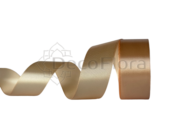 Лента атласная 4cm*25ярд - 155 - бежевая 