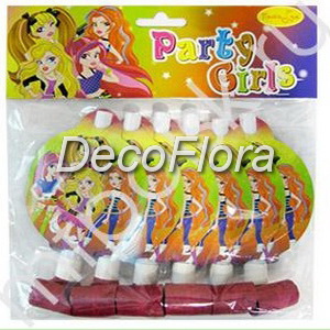 Язычок-гудок с карточкой Party Girls (6 штук)