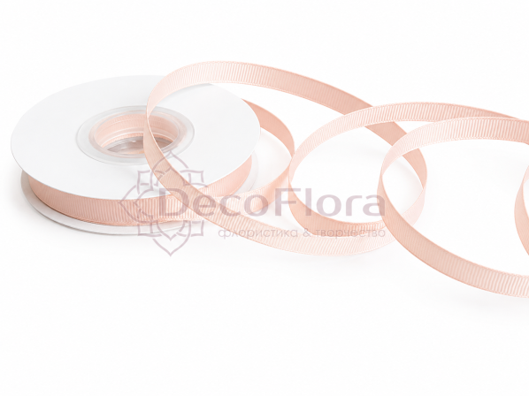Лента репсовая 1cm*20y - 213 - персиковая