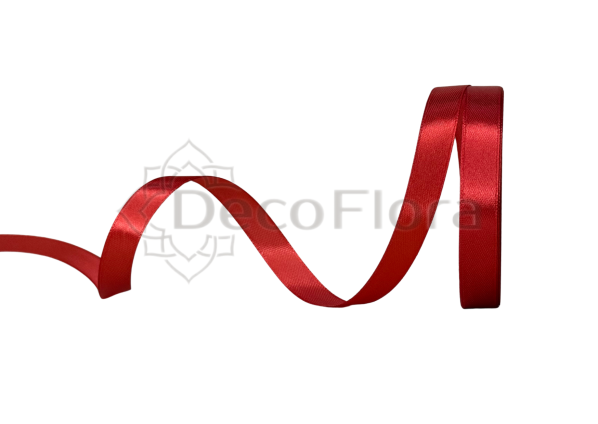 Лента атласная 1,2cm*25ярд - 026 - красная 