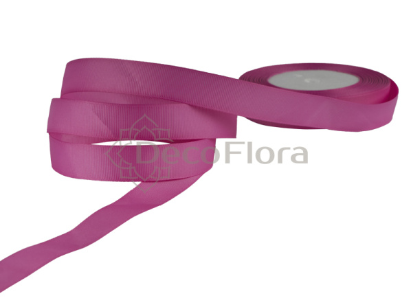 Лента репсовая 1cm*20м - 1023 - сиренево-розовая
