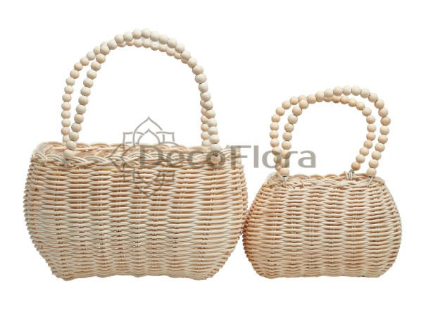 Набор корзин ротанг 2шт 18*13*13*26, 13*10*11,5 натуральный