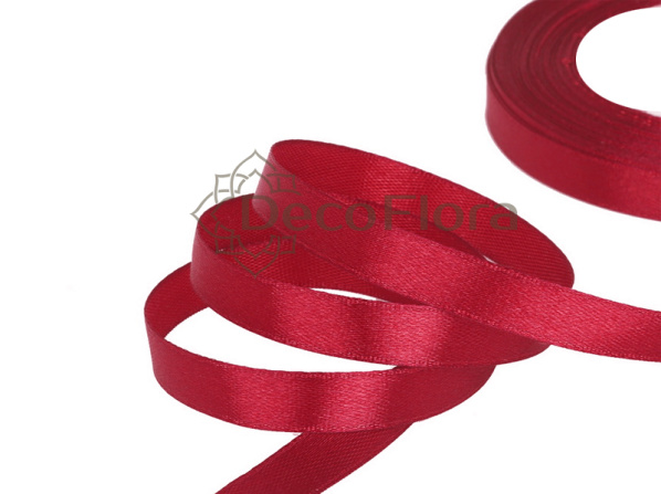 Лента атласная 0,6cm*20м - 072 - тёмно-красный