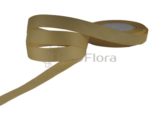 Лента репсовая 1cm*20м - 1064 - бежевая