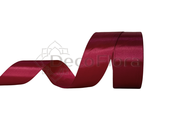 Лента атласная 4cm*25ярд - 048 - бордовая 