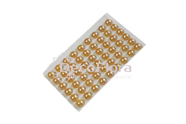 Бусы на липучке 10мм персиковые (в упаковке 54шт)