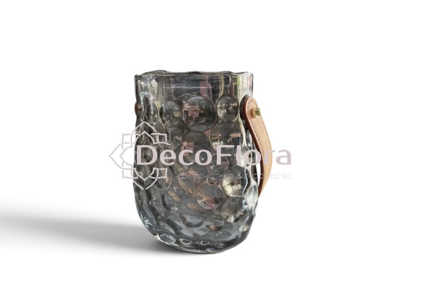 Ваза (стекло) D13 H15 серая