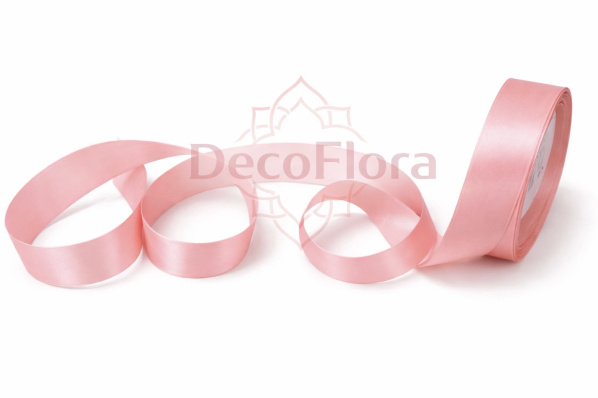 Лента атласная 2,5cm*25ярд - 089 - розовая