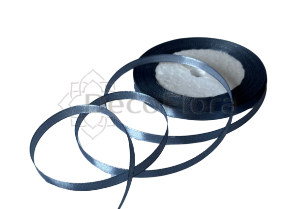 Лента атласная 0,6cm*25ярд - 003 - серая