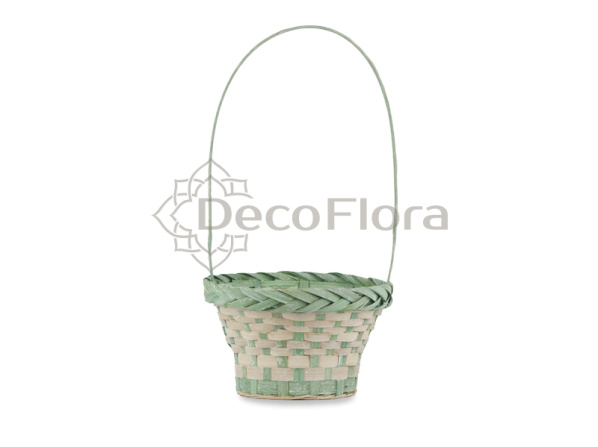 Корзина бамбуковая d20 h12 hh40 зеленая