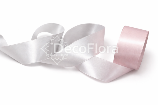 Лента атласная 4cm*25ярд - 090 - бледно-розовая