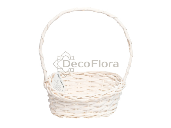 Корзина ивовая d26 h21 hh13*32 белая