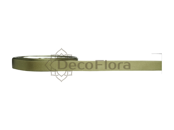 Лента атласная 1,2cm*20м - 101 - оливковая