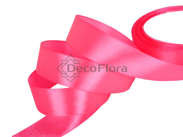 Лента атласная 4cm*20м - 060 - розовый неон 