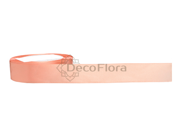 Лента атласная 2,5cm*25ярд коралловый