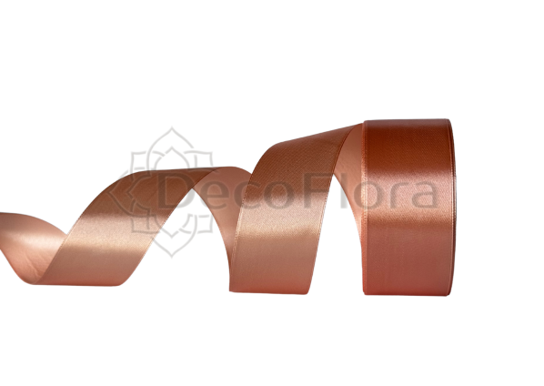 Лента атласная 4cm*25ярд - 124 - персик 