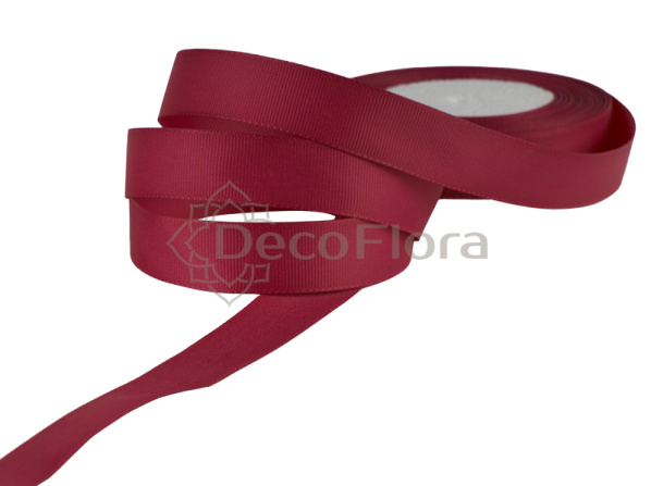 Лента репсовая 2cm*20м - 1026 - бордовая