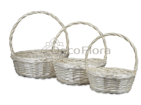 Набор корзин ивовых 3шт 36*15*40, 30*13*35, 35*11*29 натуральный