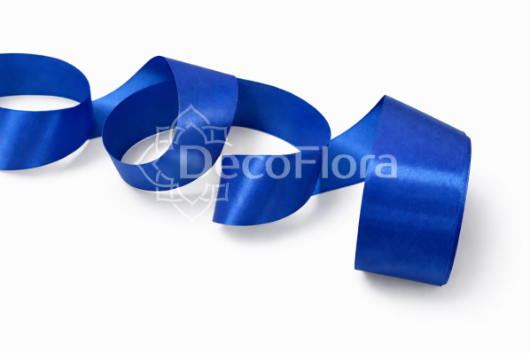 Лента атласная 5cm*25ярд - 122 - синяя