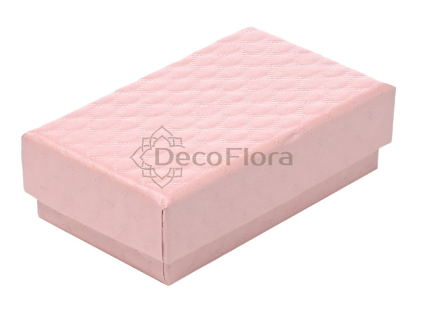 Коробка Ромбики подарочная 8*5*2,5см светло-розовая
