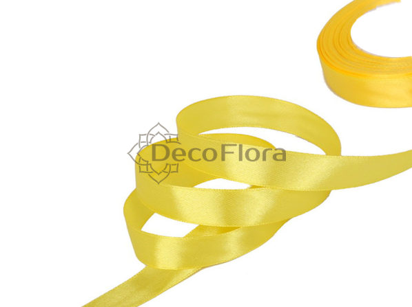 Лента атласная 1,2cm*20м - 022 - желтковый