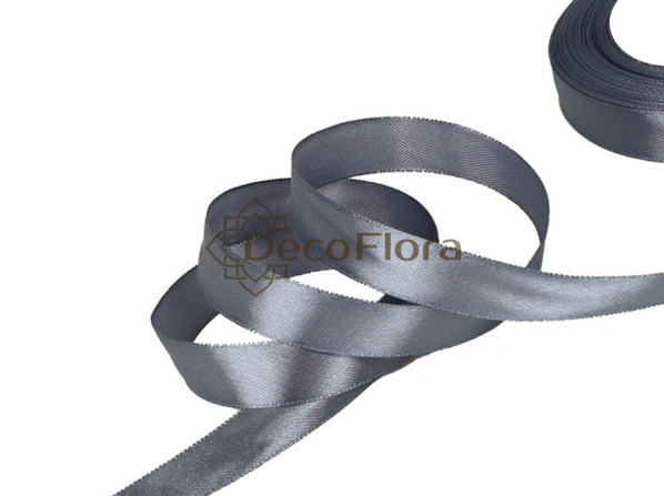 Лента атласная 1,2cm*20м - 142 - графит 