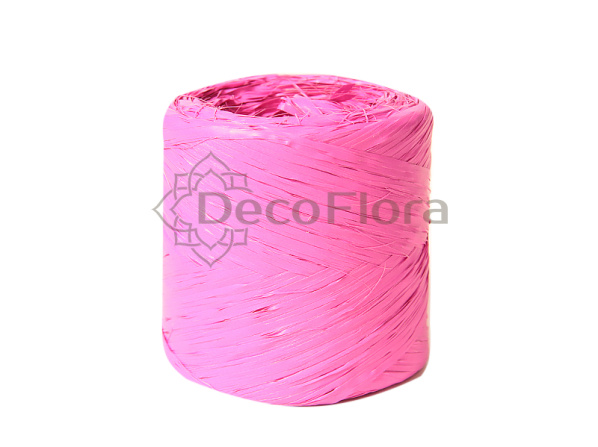 Рафия 1см*200м ярко-розовая