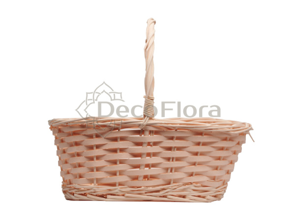 Корзина ивовая d30 h21 hh12*25 светло-персиковая