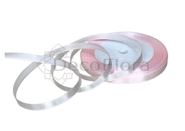 Лента атласная 0,6cm*25ярд - 090 - розовая
